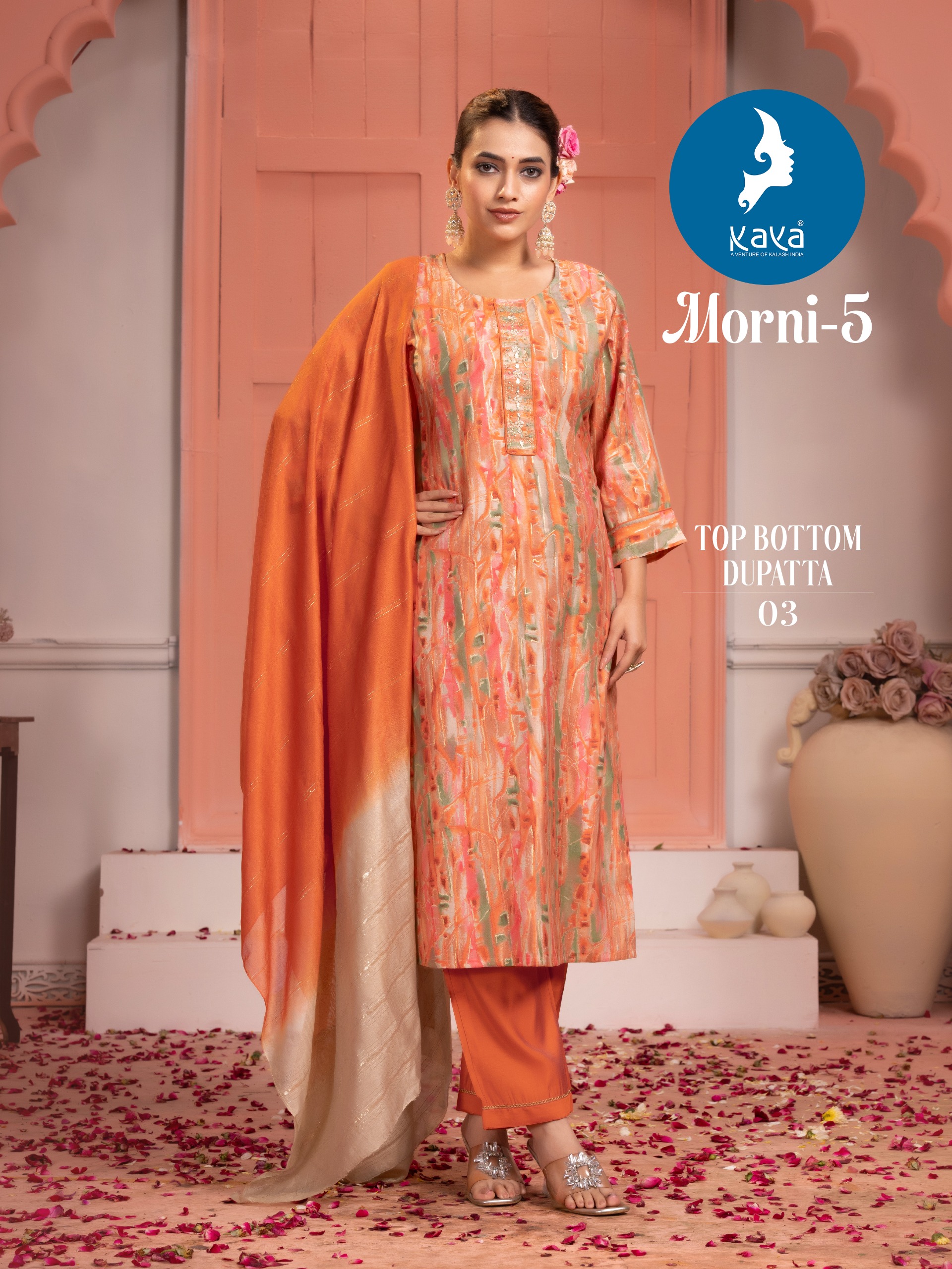 Kaya Morni 5 Chanderi Modal Print Wholesale Readymade Salwar Suit Collection - Image 4