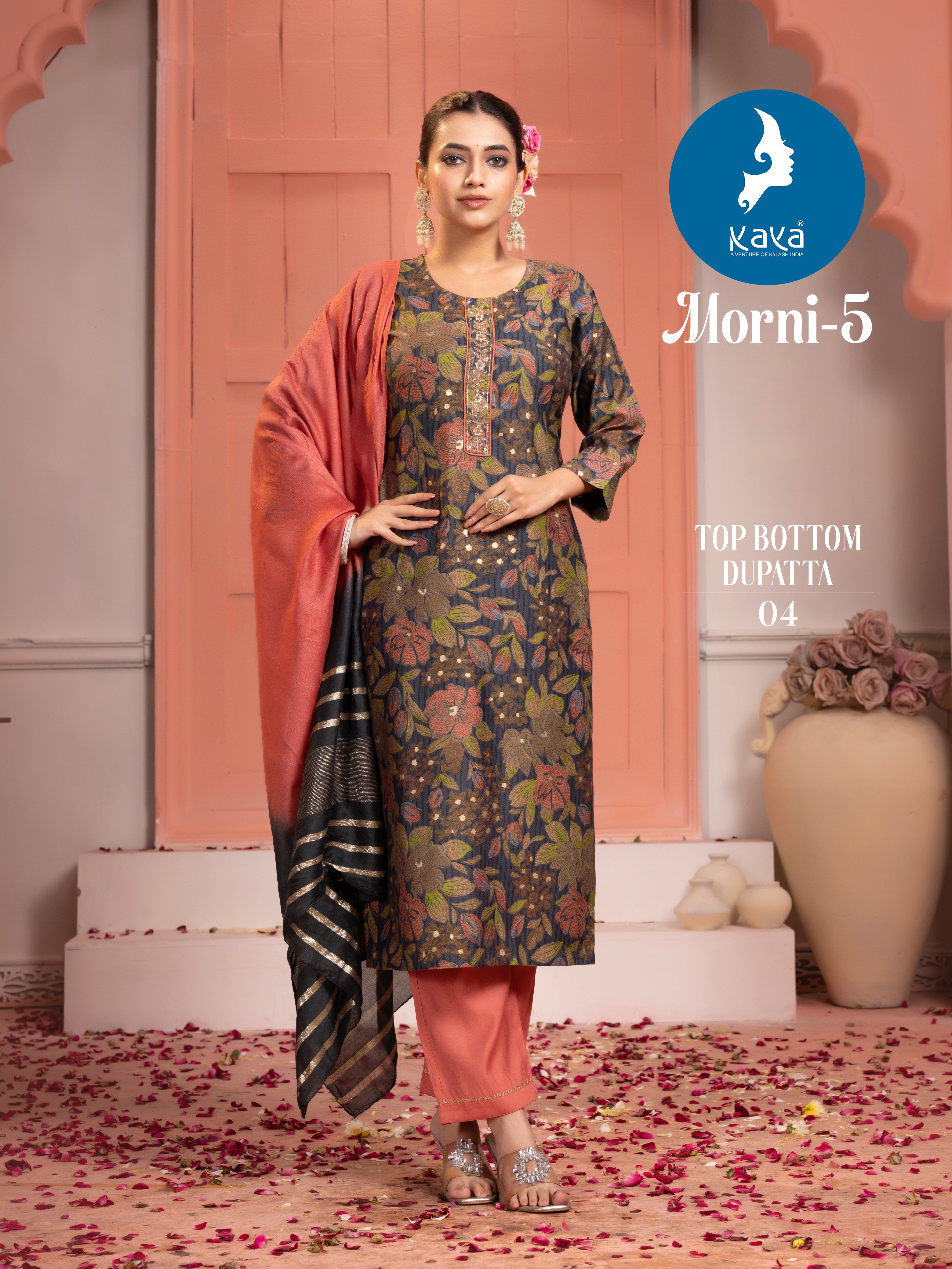 Kaya Morni 5 Chanderi Modal Print Wholesale Readymade Salwar Suit Collection - Image 5