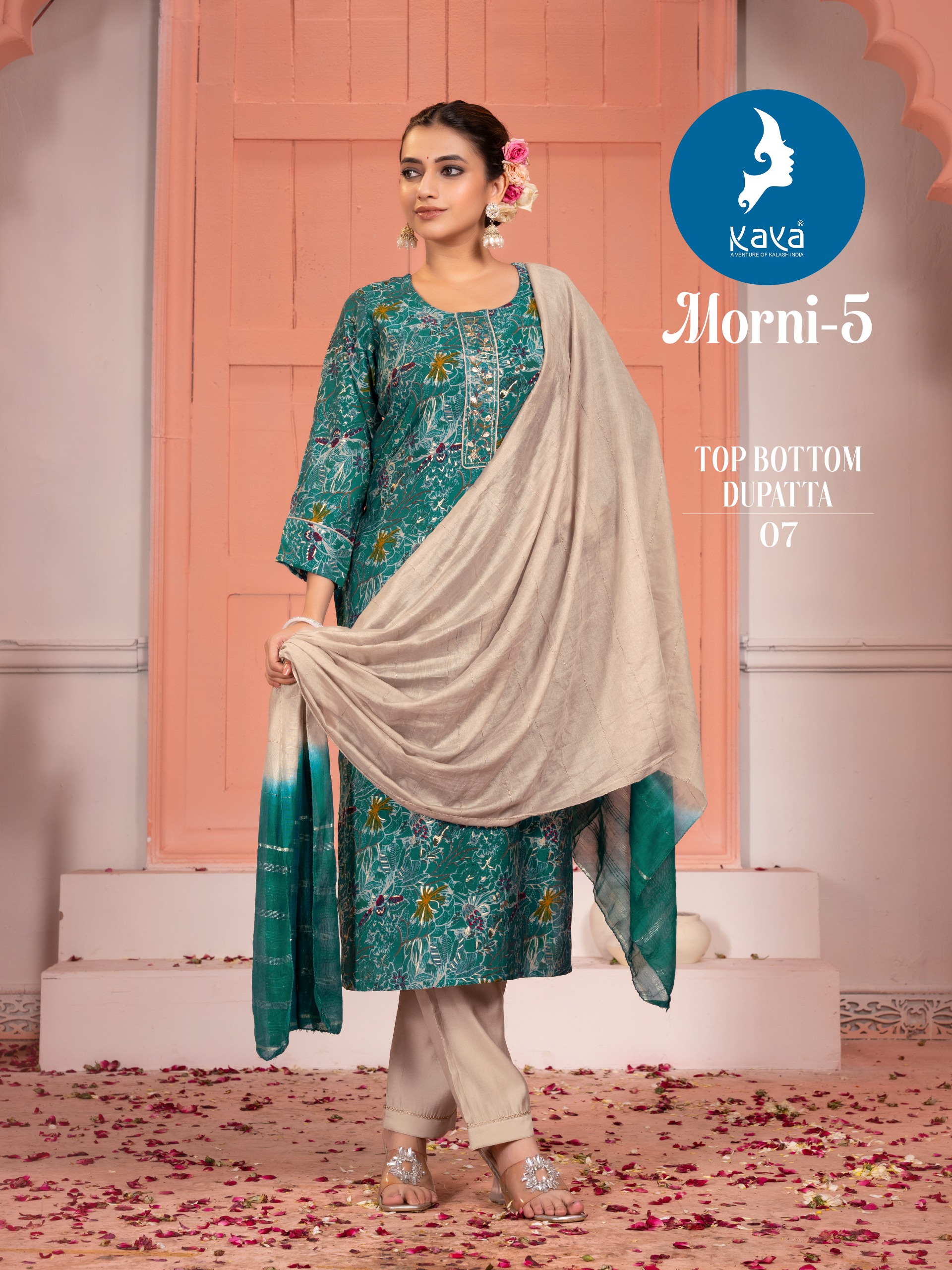 Kaya Morni 5 Chanderi Modal Print Wholesale Readymade Salwar Suit Collection - Image 8