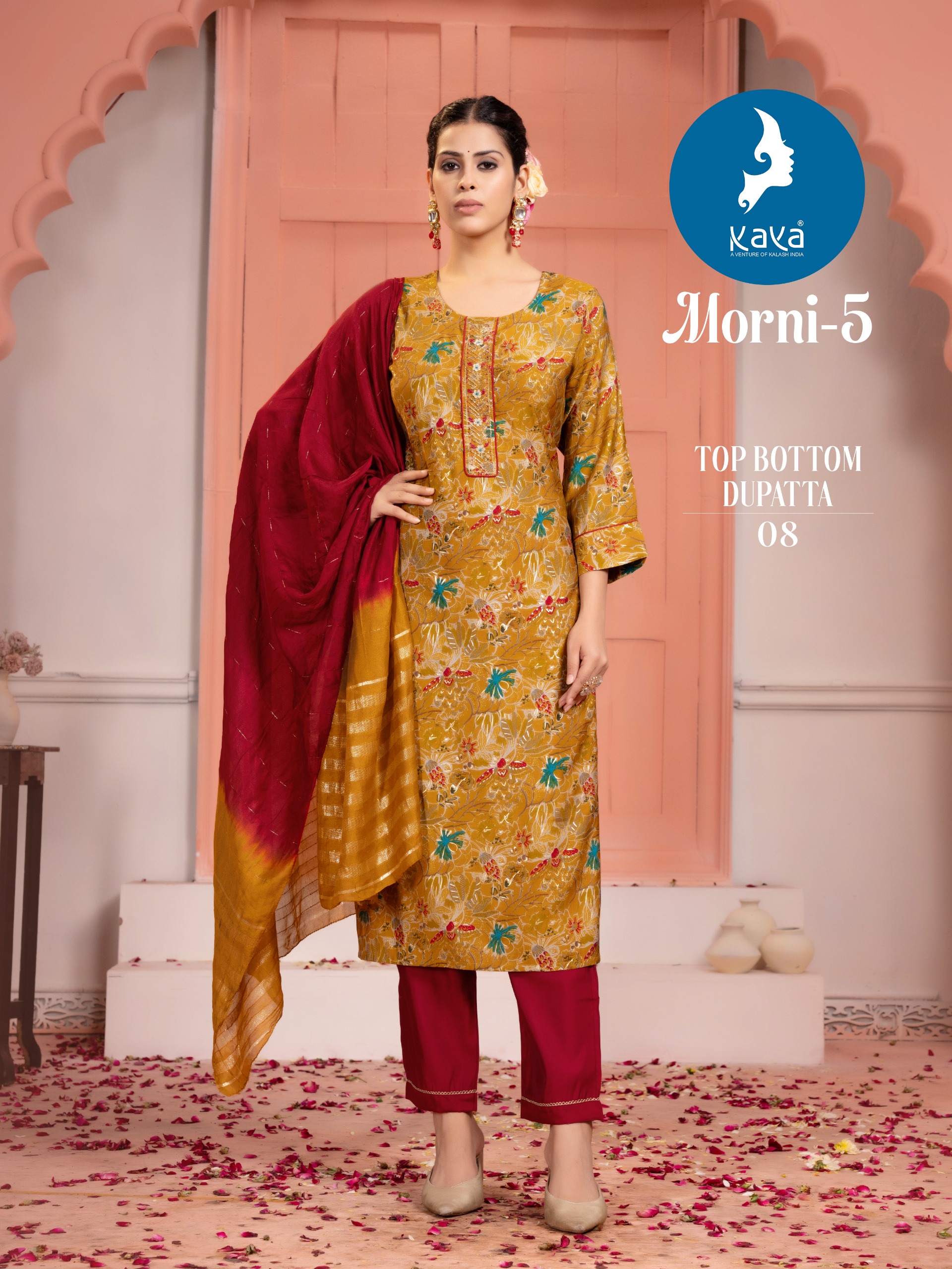 Kaya Morni 5 Chanderi Modal Print Wholesale Readymade Salwar Suit Collection - Image 9