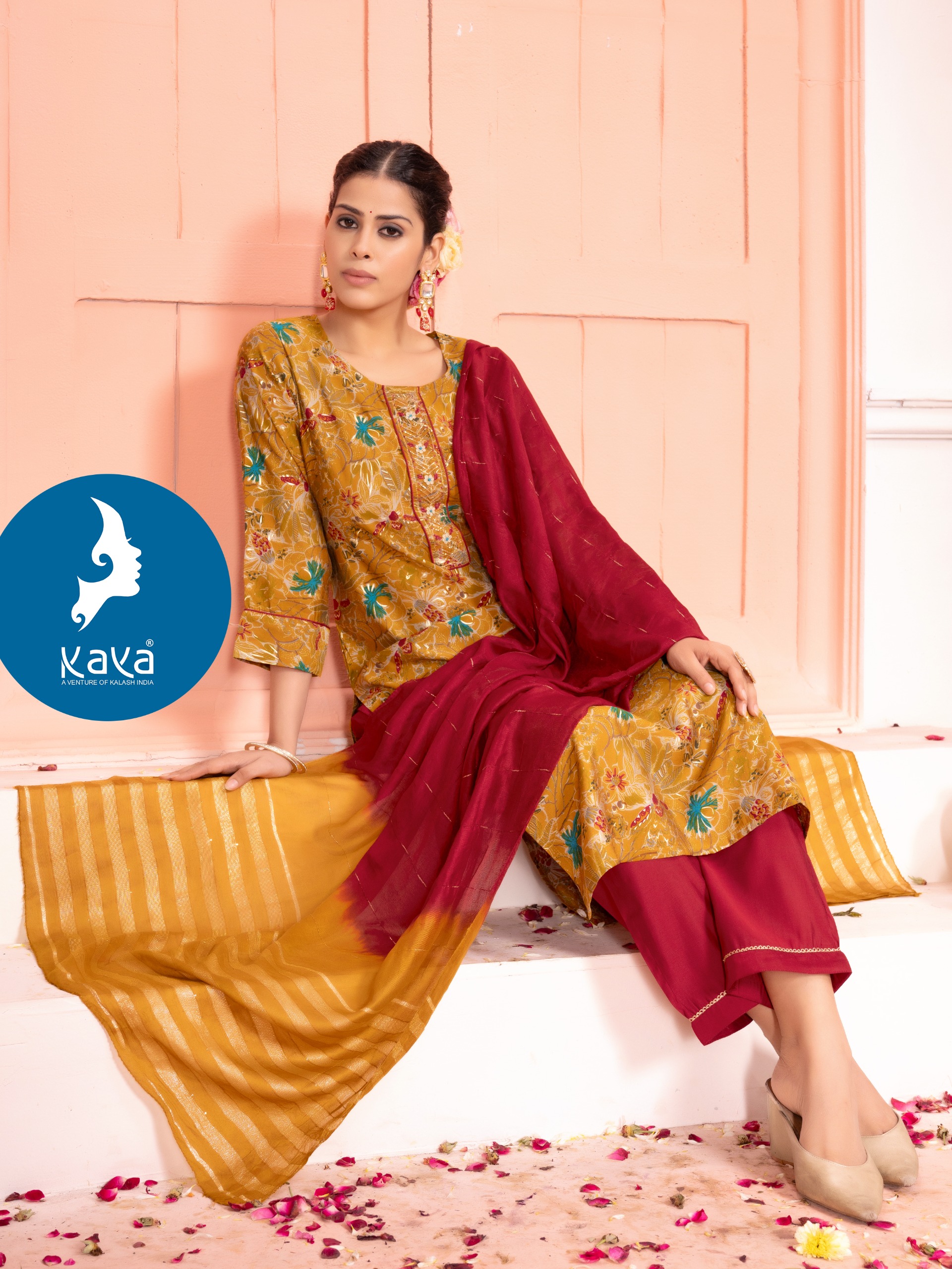 Kaya Morni 5 Chanderi Modal Print Wholesale Readymade Salwar Suit Collection - Image 10