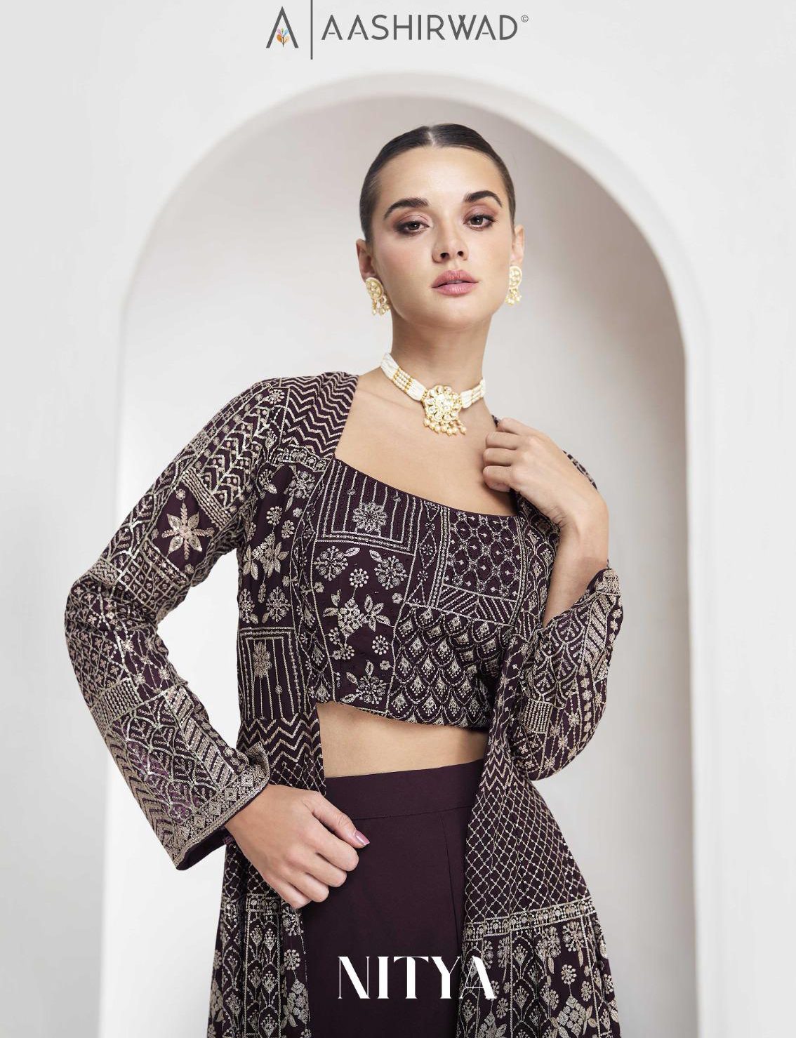 Aashirwad Nitya Real Georgette Wholesale Designer Readymade Salwar Suit Collection