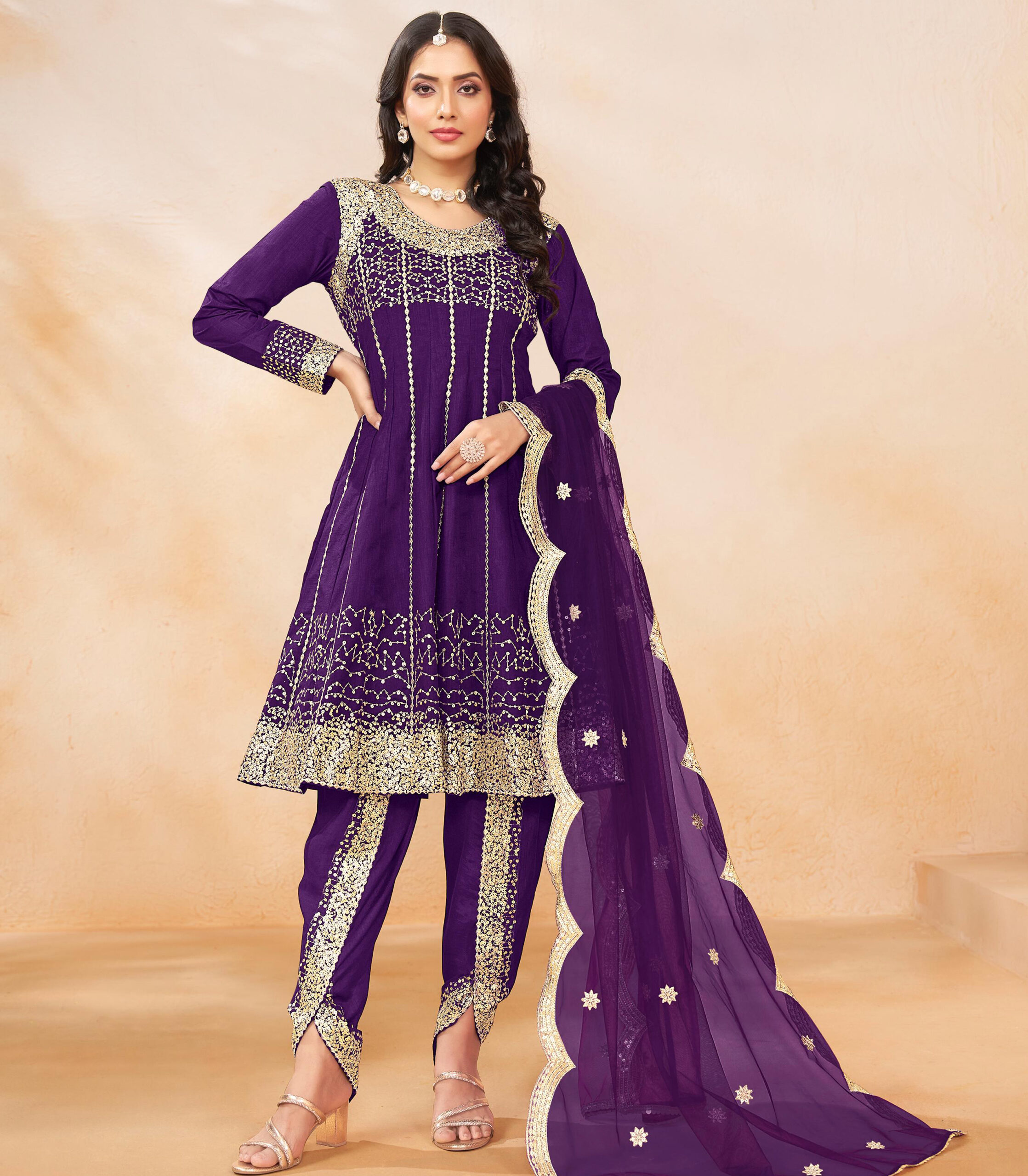 Abida Vol 1 Heavy Art Silk Wholesale Party Wear Readymade Salwar Suit Collection