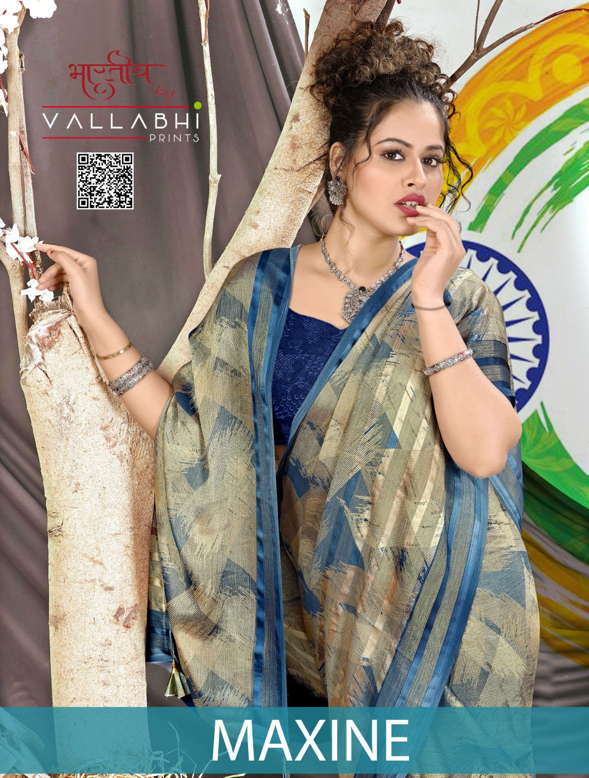 Vallabhi Print Maxine Brasso Wholesale Sarees Collection