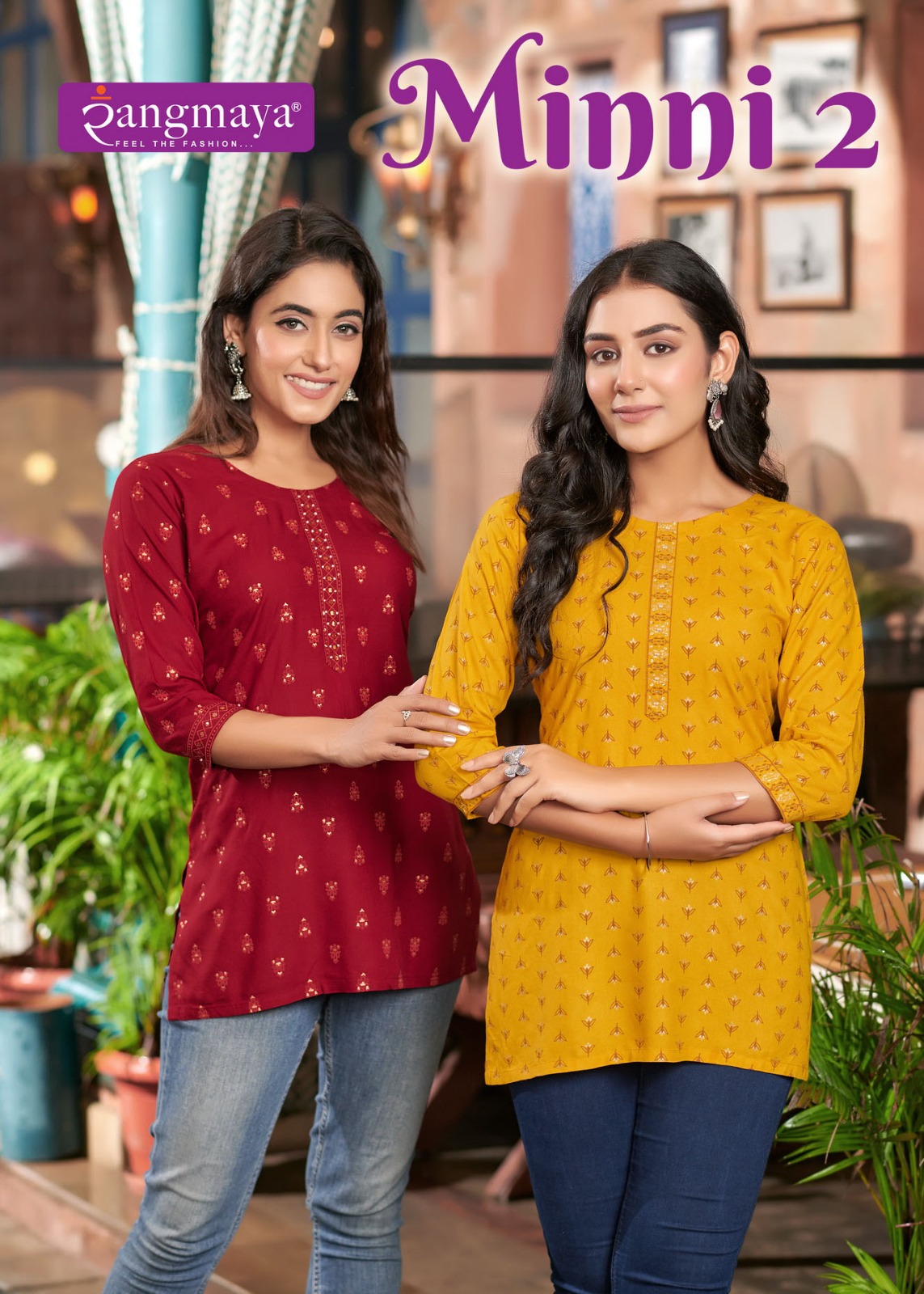 Rangmaya Minni 2 Rayon Wholesale Short Tops Collection