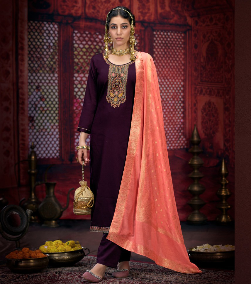 Triple A George Jam Silk Wholesale Fancy Salwar Suit Collection