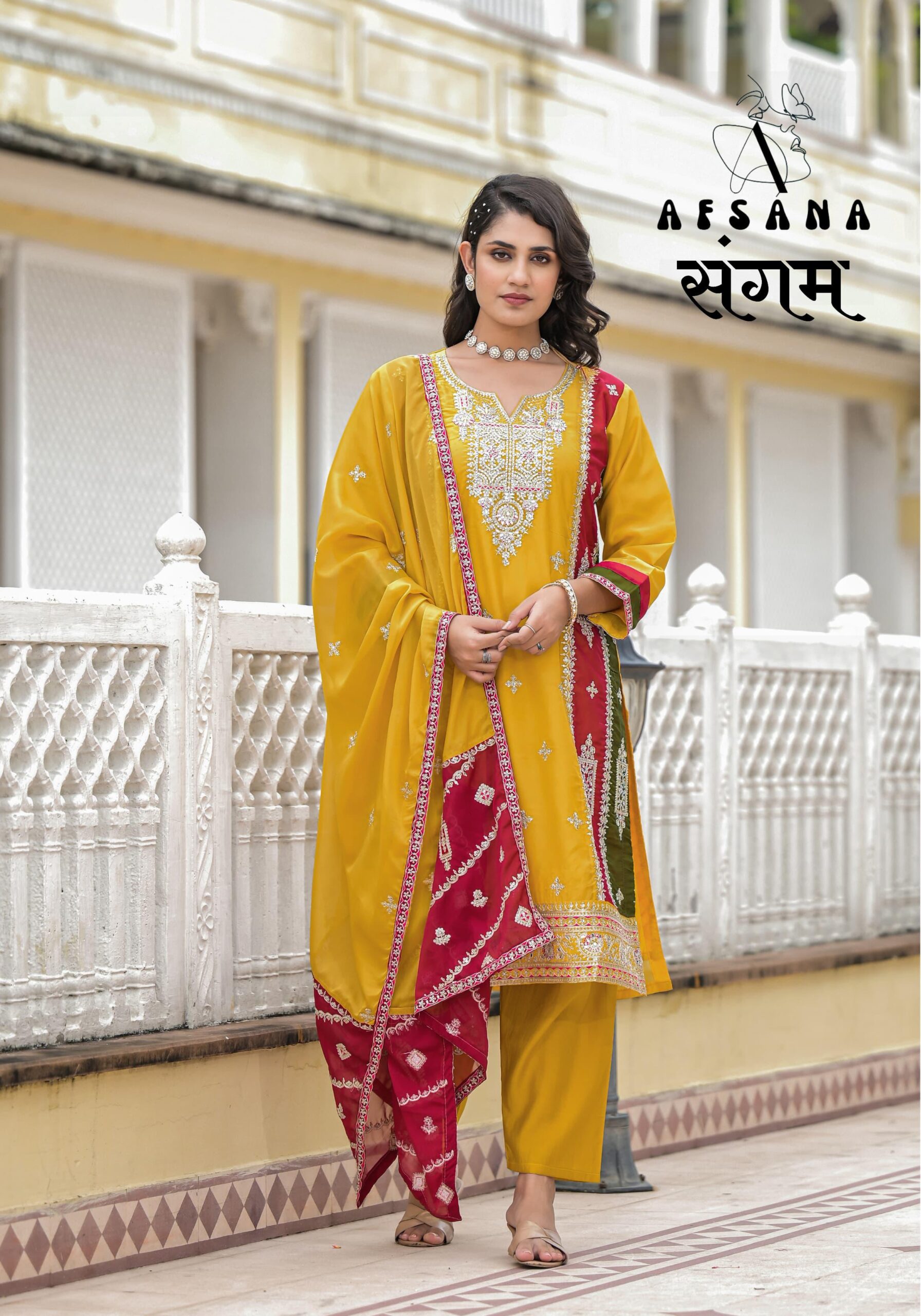 Afsana Sangam Organza Wholesale Designer Readymade Salwar Suit Collection - Image 2