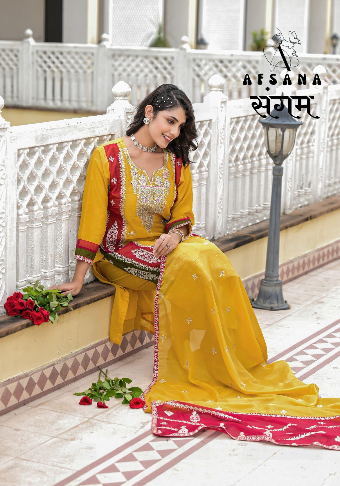 Afsana Sangam Organza Wholesale Designer Readymade Salwar Suit Collection - Image 4