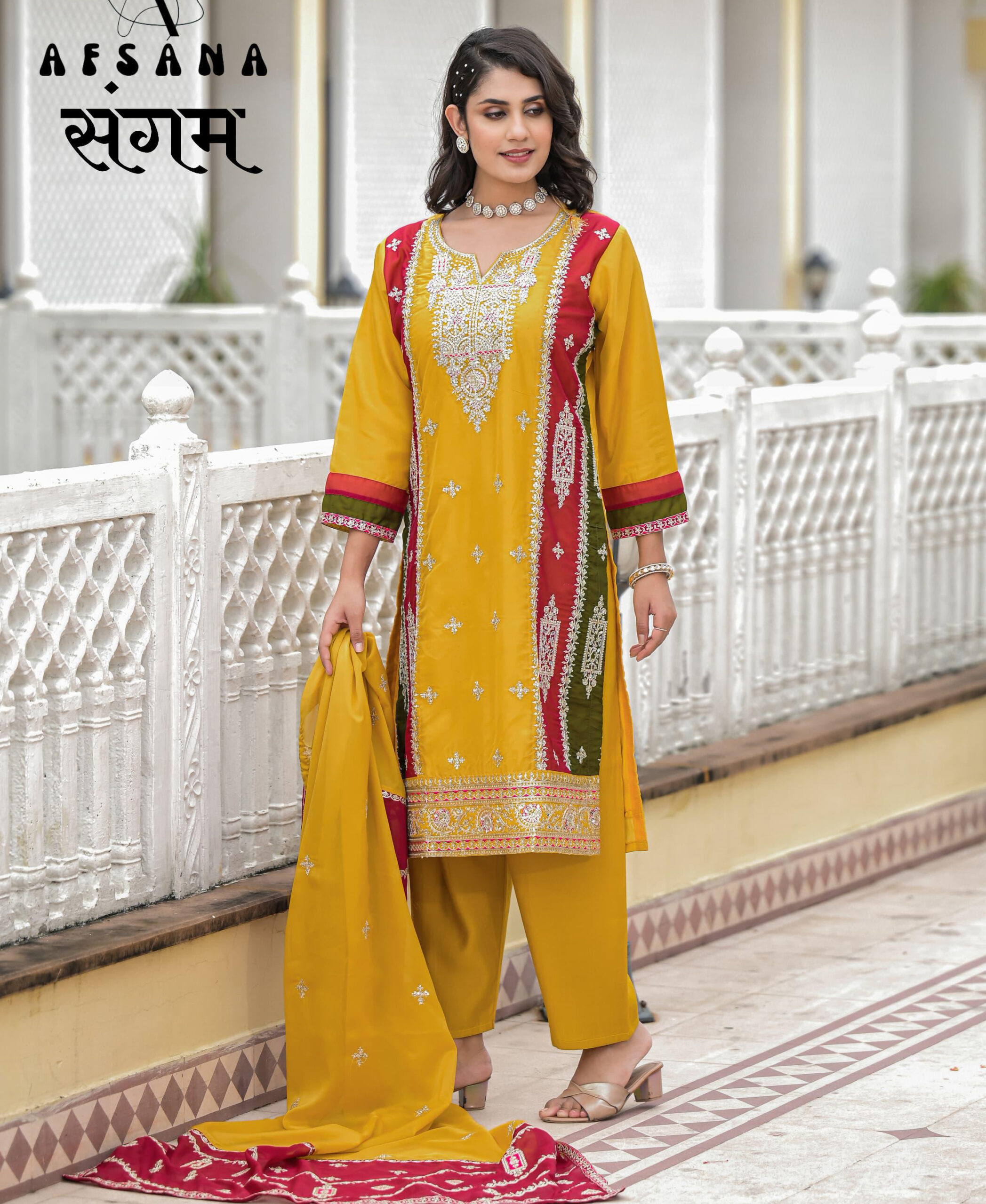 Afsana Sangam Organza Wholesale Designer Readymade Salwar Suit Collection