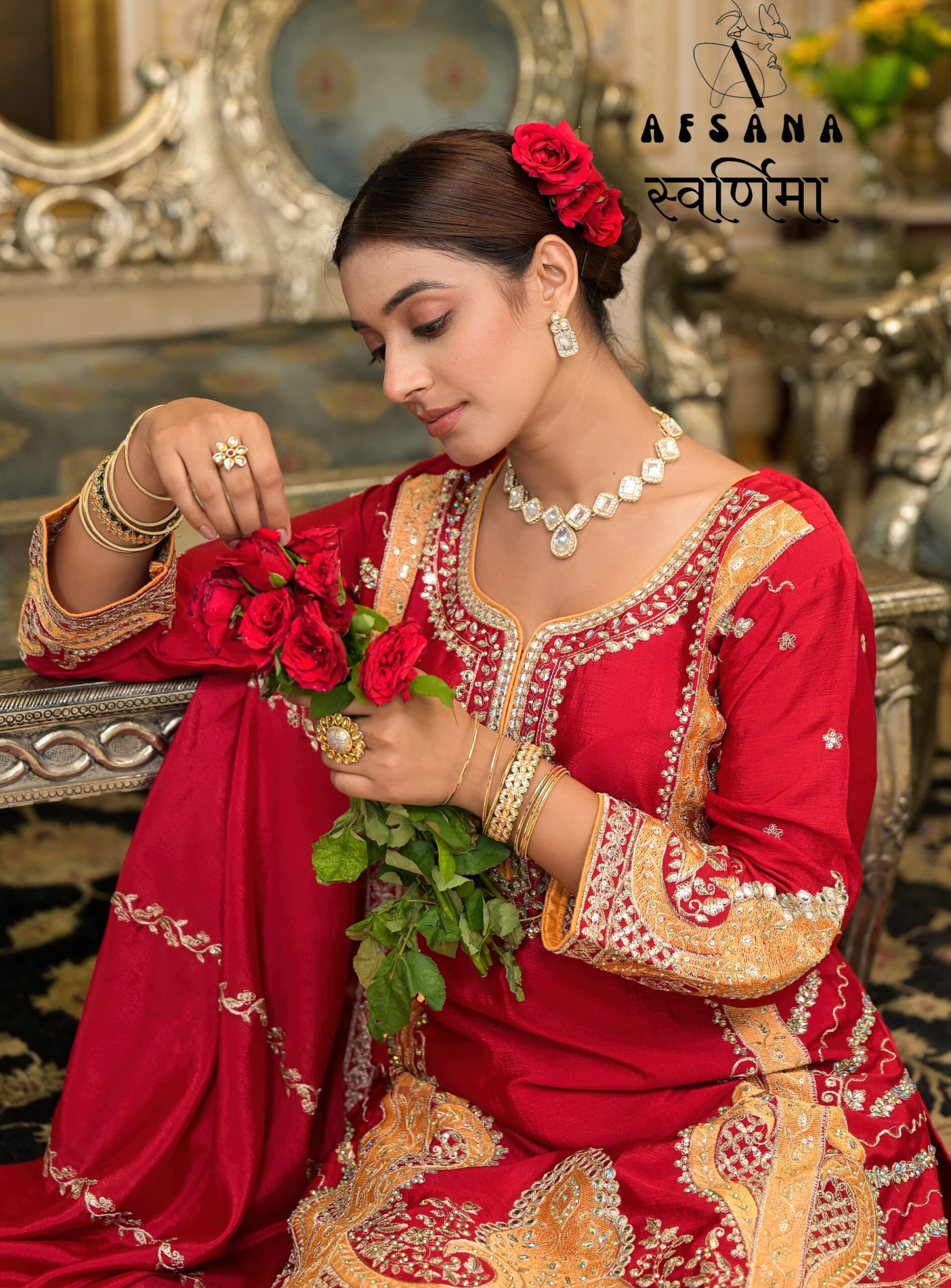 Afsana Swarnima Chinon Wholesale Designer Readymade Salwar Suit Collection