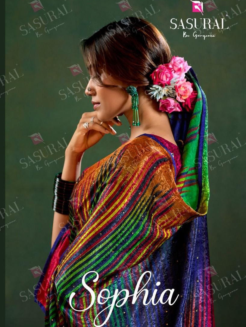 Sasural Designer Sophia Exclusive Crape Jacquerd Wholesale Fancy Sarees Collection