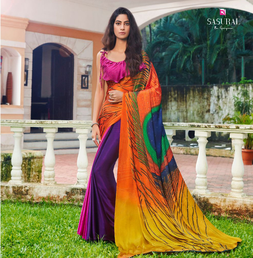 Sasural Designer Morpankh Satin Wholesale Fancy Sarees Collection