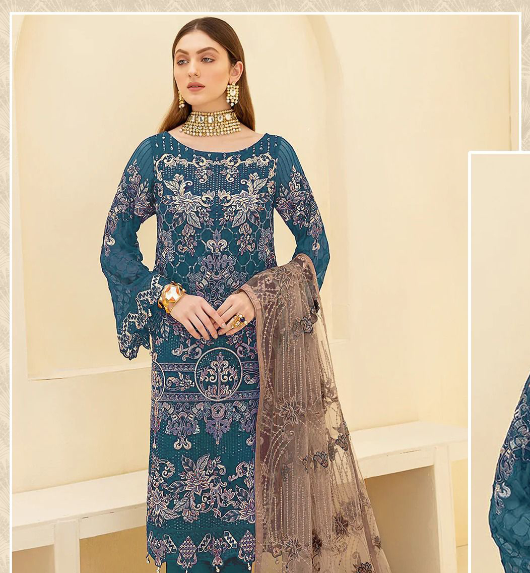 Zarqash D. NO 3011 Georgette Wholesale Pakistani Salwar Suit Collection