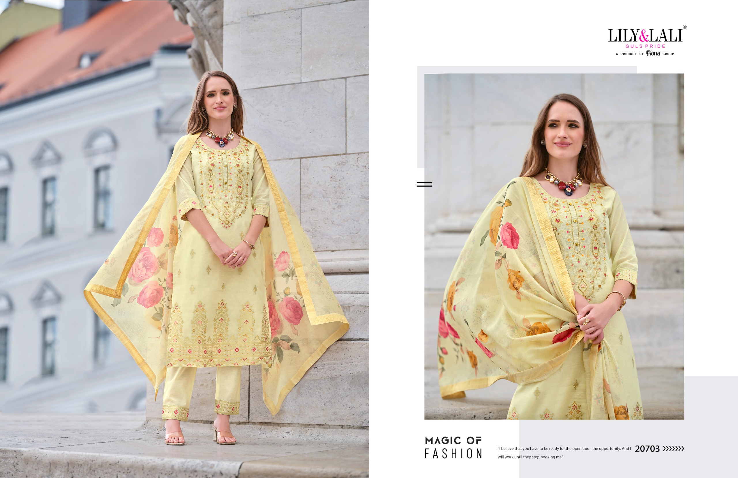 Lily & Lali Lajjo Jacquard Spun Silk Wholesale Readymade Salwar Suit Collection - Image 3