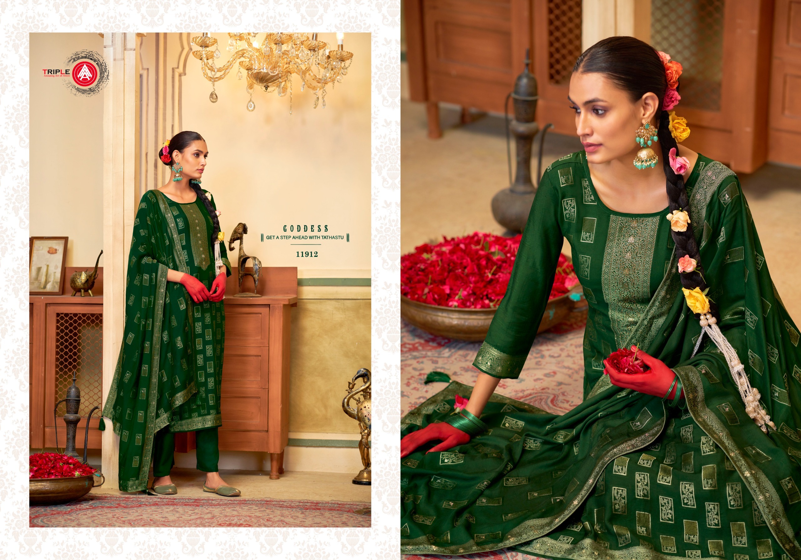 Triple A Hanshika Viscos Muslin Wholesale Designer Salwar Suit Collection - Image 5