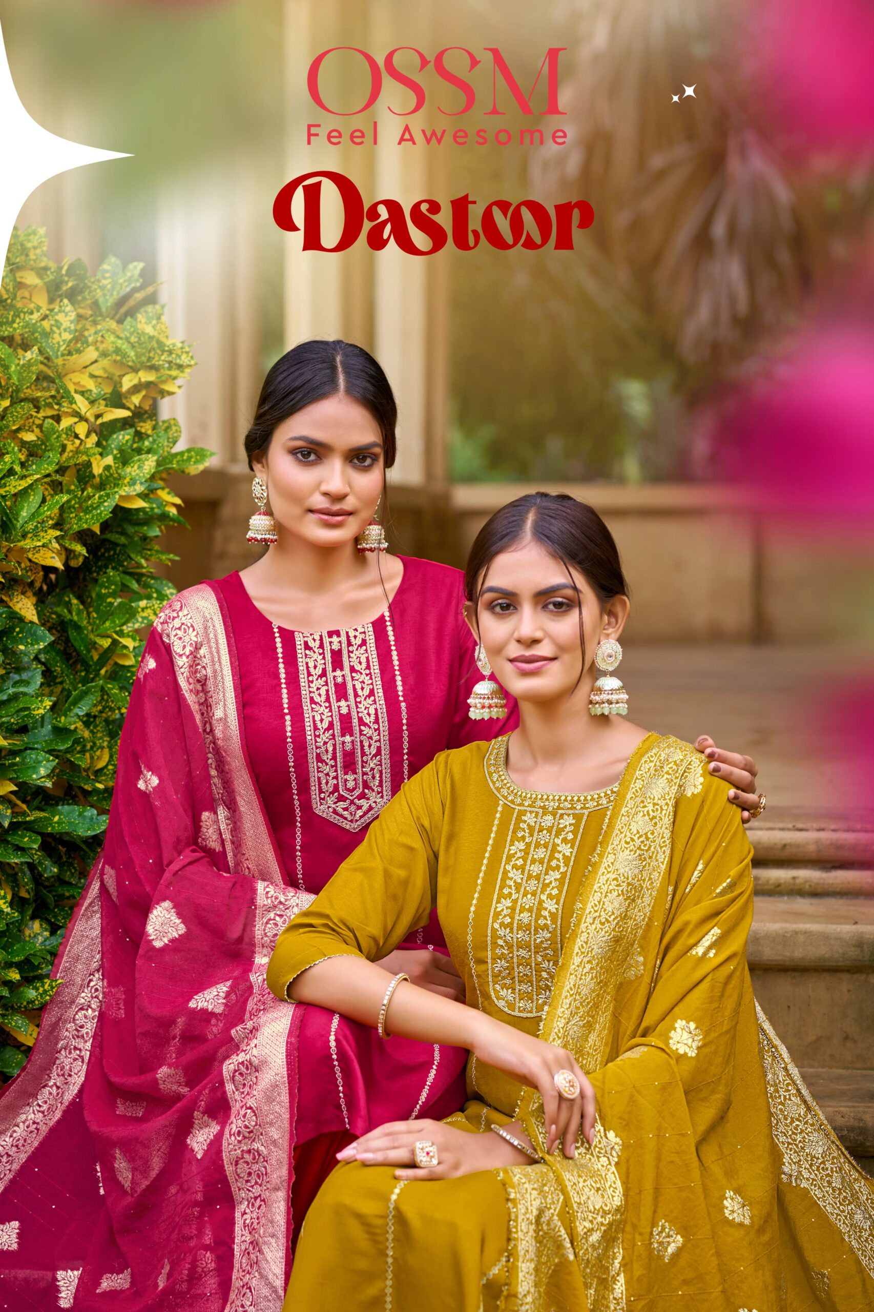 Ossm Dastoor Pure Viscos Russian/Dola Silk Wholesale Readymade Salwar Suit Collection