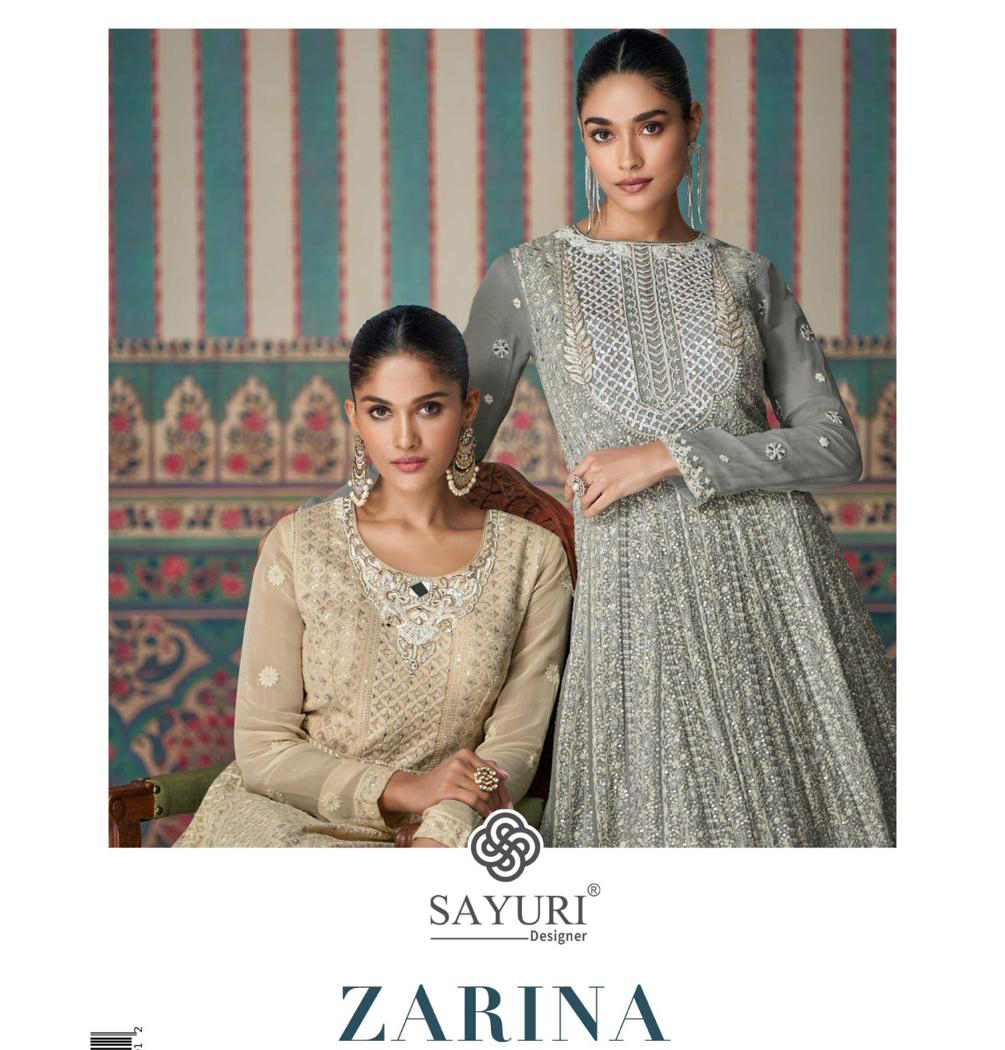 Sayuri Designer Zarina Real Georgette Wholesale Readymade Salwar Suit Catalog