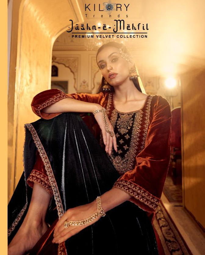 Kilory Trends Jashn-E-Mehfil Pure Premium Velvet Wholesale Winter Collection Catalog