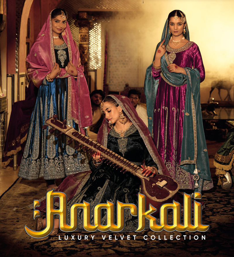 Cindrella Anarkali Pure Viscose Velvet Wholesale Winter Collection