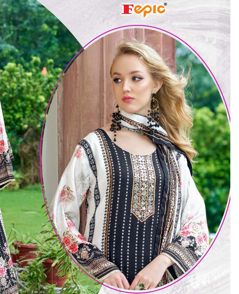 Fepic 1842 Pure Muslin Digital Printed Wholesale Pakistani Salwar Suit
