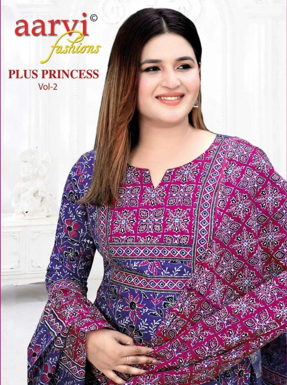 Aarvi Plus Princess Vol 2 Pure Cotton Wholesale Readymade Salwar Suit Collection