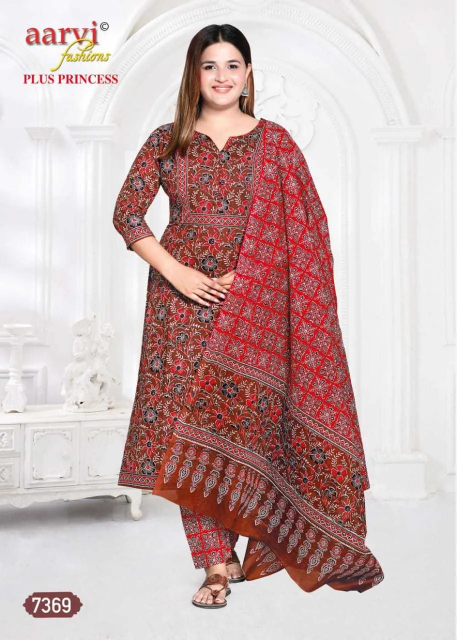 Aarvi Plus Princess Vol 2 Pure Cotton Wholesale Readymade Salwar Suit Collection - Image 4