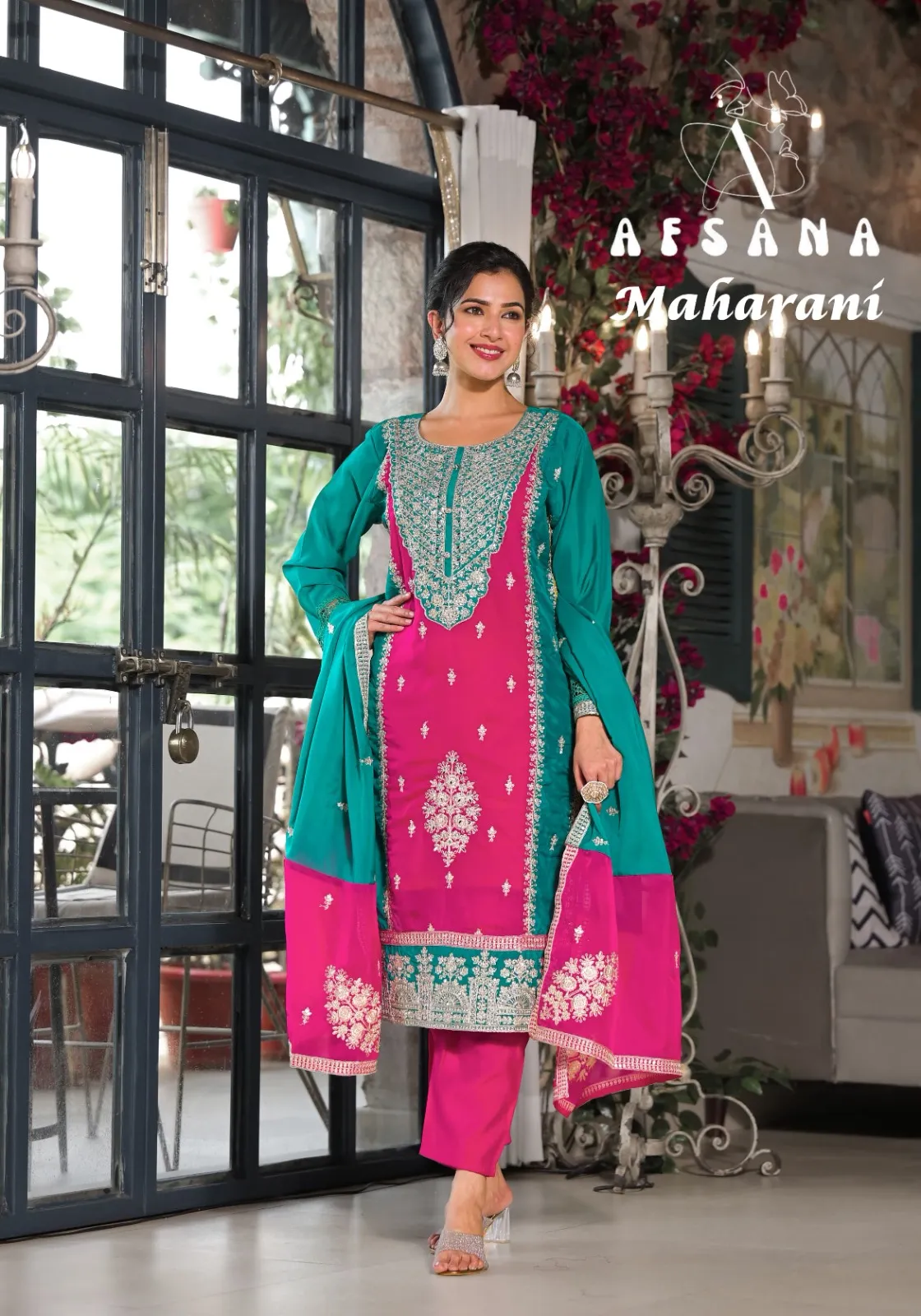 Afsana Maharani Viscose Organza Wholesale Readymade Salwar Suit Collection - Image 3