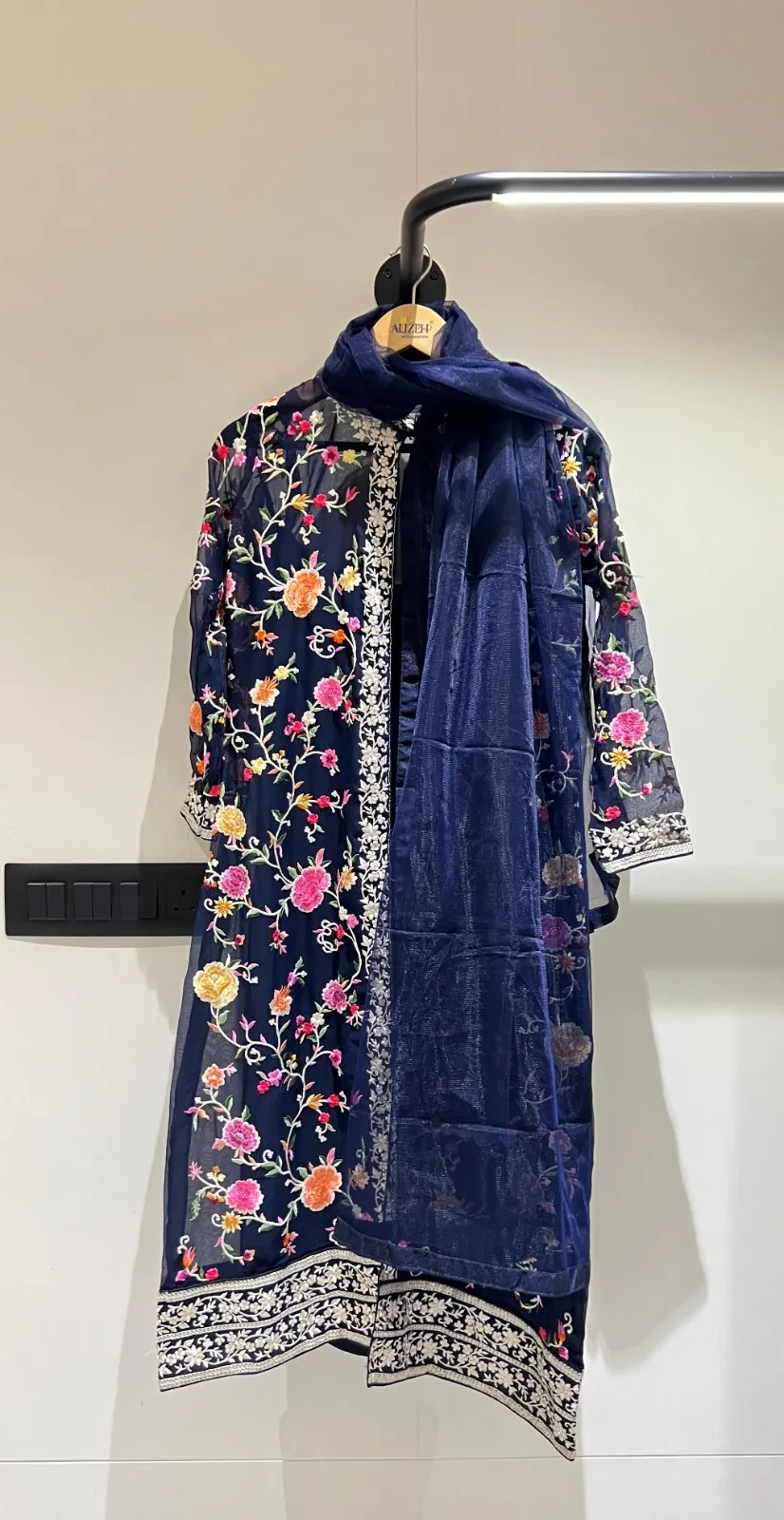 Alizeh Murad-10 Hit Colour 2052-C Georgette Wholesale Designer Dress Material Collection - Image 4