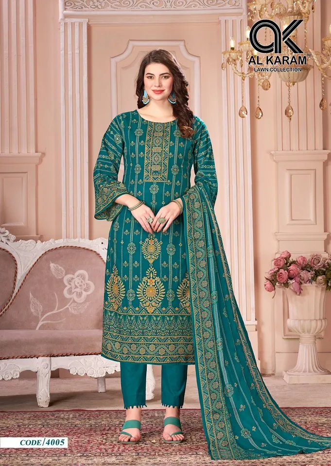 Alkaram Mahjabeen Vol 4 Pure Soft Cotton Wholesale Pakistani Salwar Suit Collection - Image 3