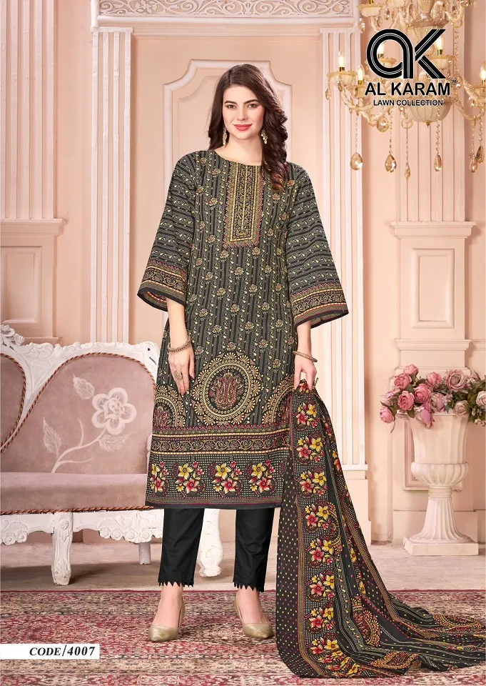Alkaram Mahjabeen Vol 4 Pure Soft Cotton Wholesale Pakistani Salwar Suit Collection - Image 6