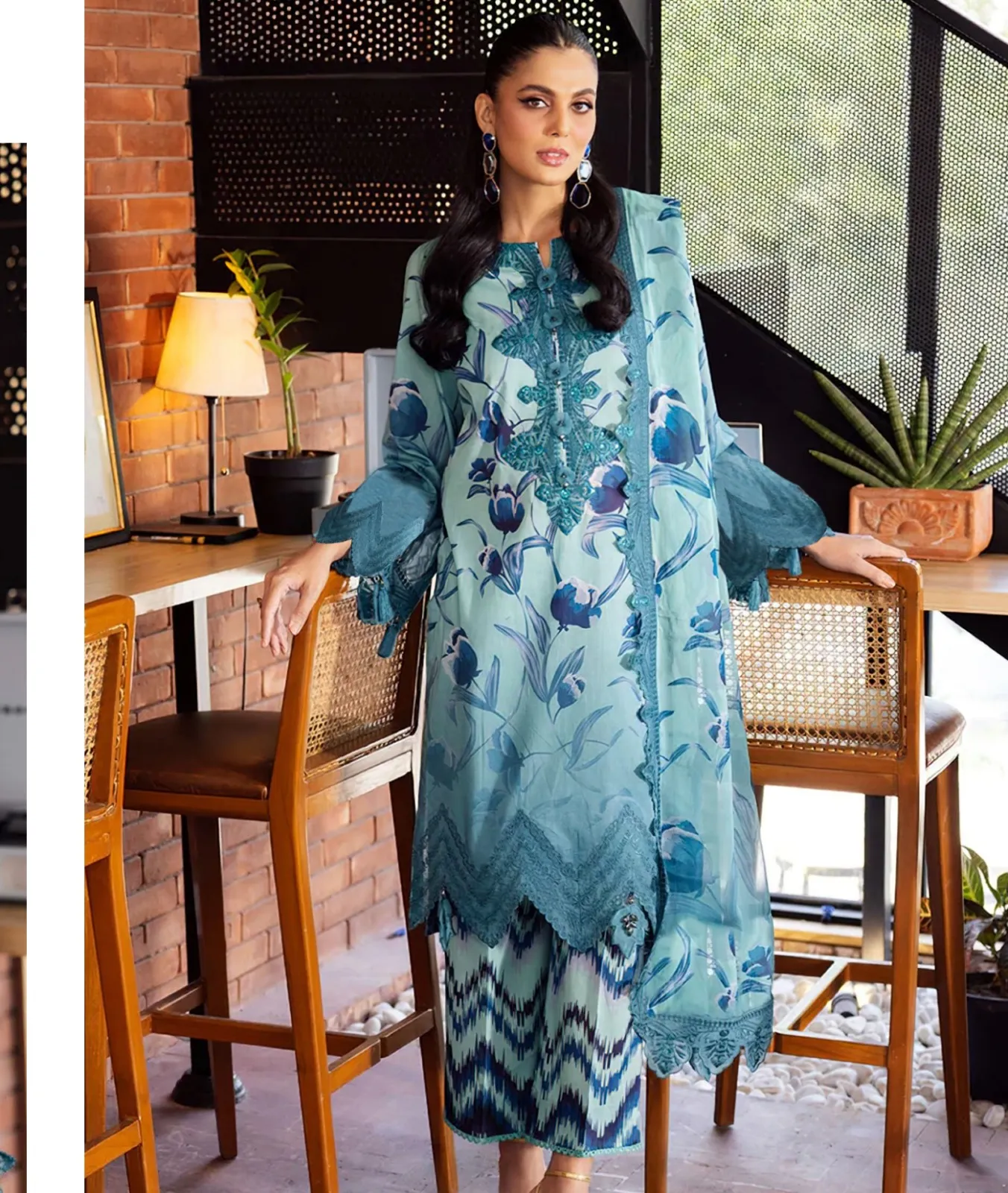 Alzohaib Girl Glam Chiffon Dupatta Wholesale Pakistani Salwar Suit Collection