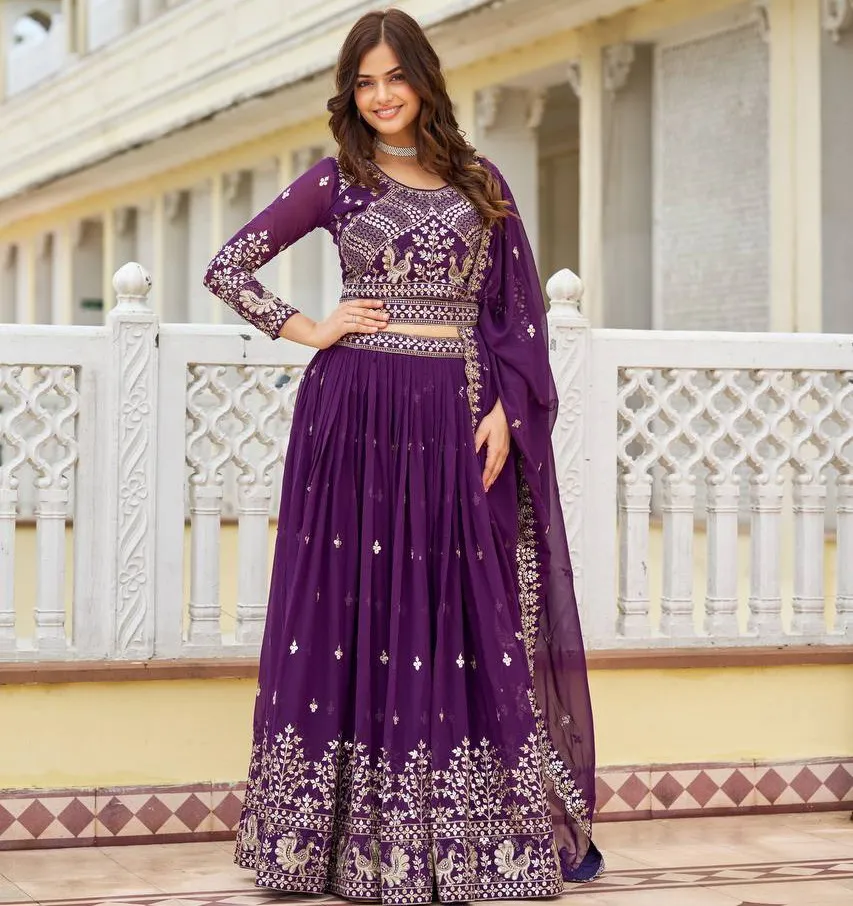 Anamika Vol 105 Georgette Wholesale Designer Lehenga Choli Collection — Wholesale Lehenga, Vardan Ethnic wholesale from Surat — view 1