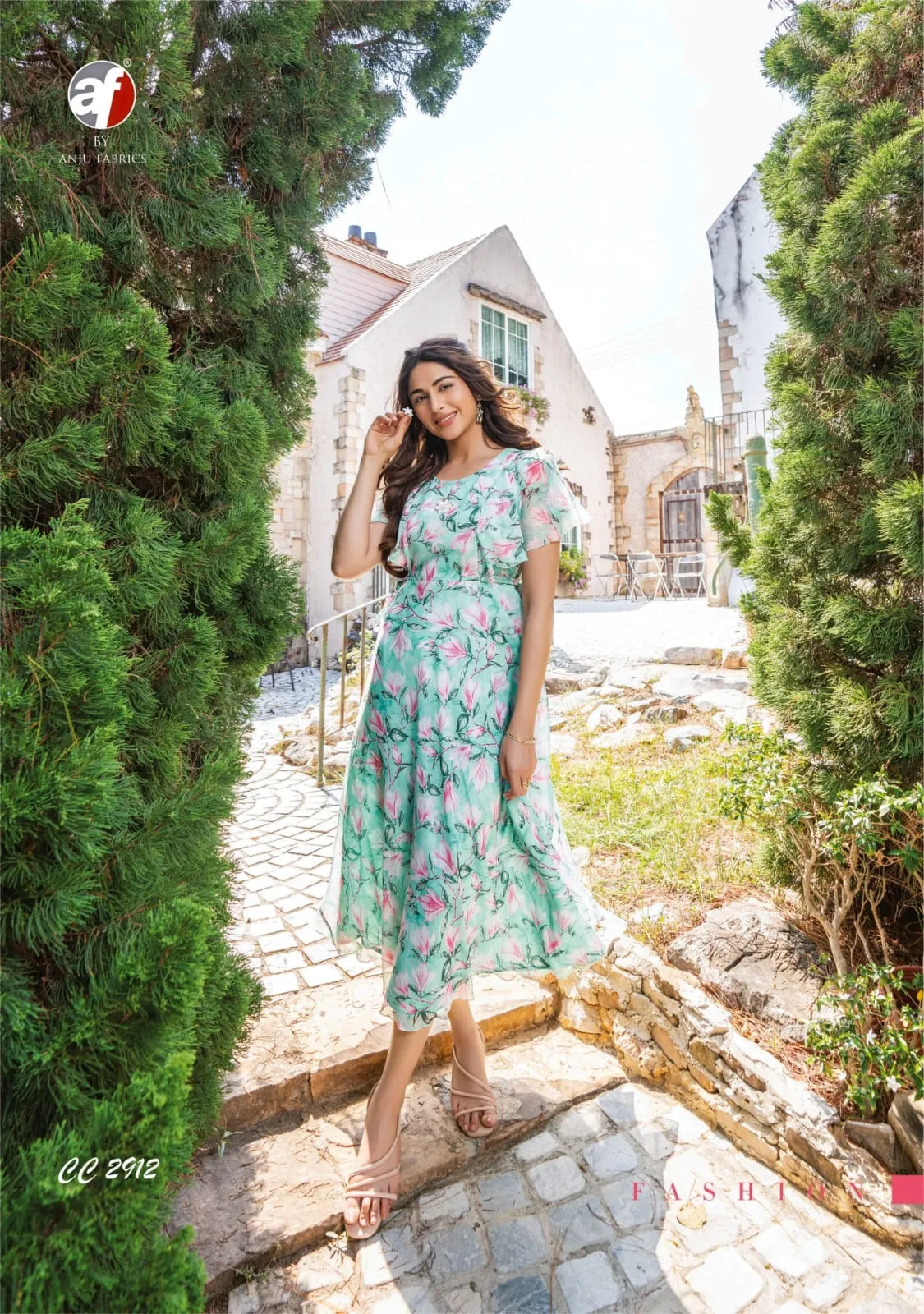 Anju Fabric Coral Charm Vol 2 Viscose Wholesale Fancy Kurtis Collection — Wholesale Kurtis, Anju fabric wholesale from Surat - Gallery Image 2