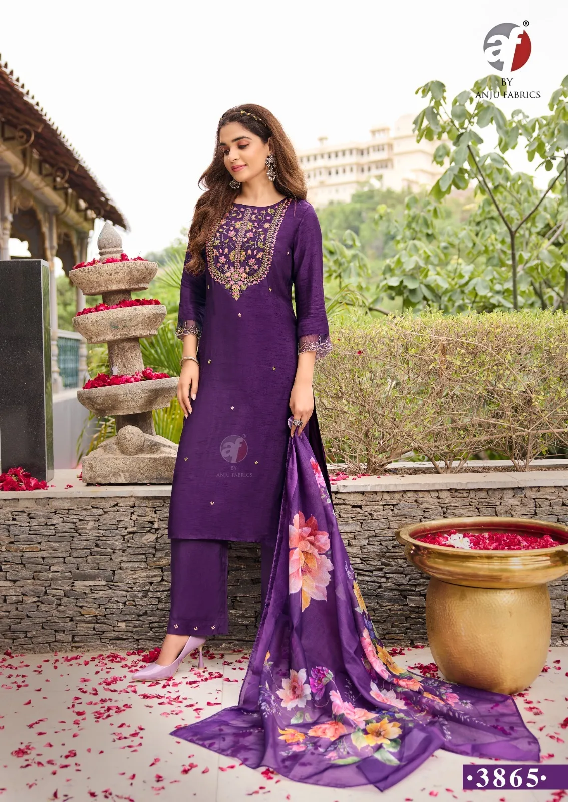 Anju Fabric Ghunghat Vol 11 Dola Silk Wholesale Designer Salwar Suit Collection — Wholesale Readymade Suit, Anju fabric wholesale from Surat - Gallery Image 2