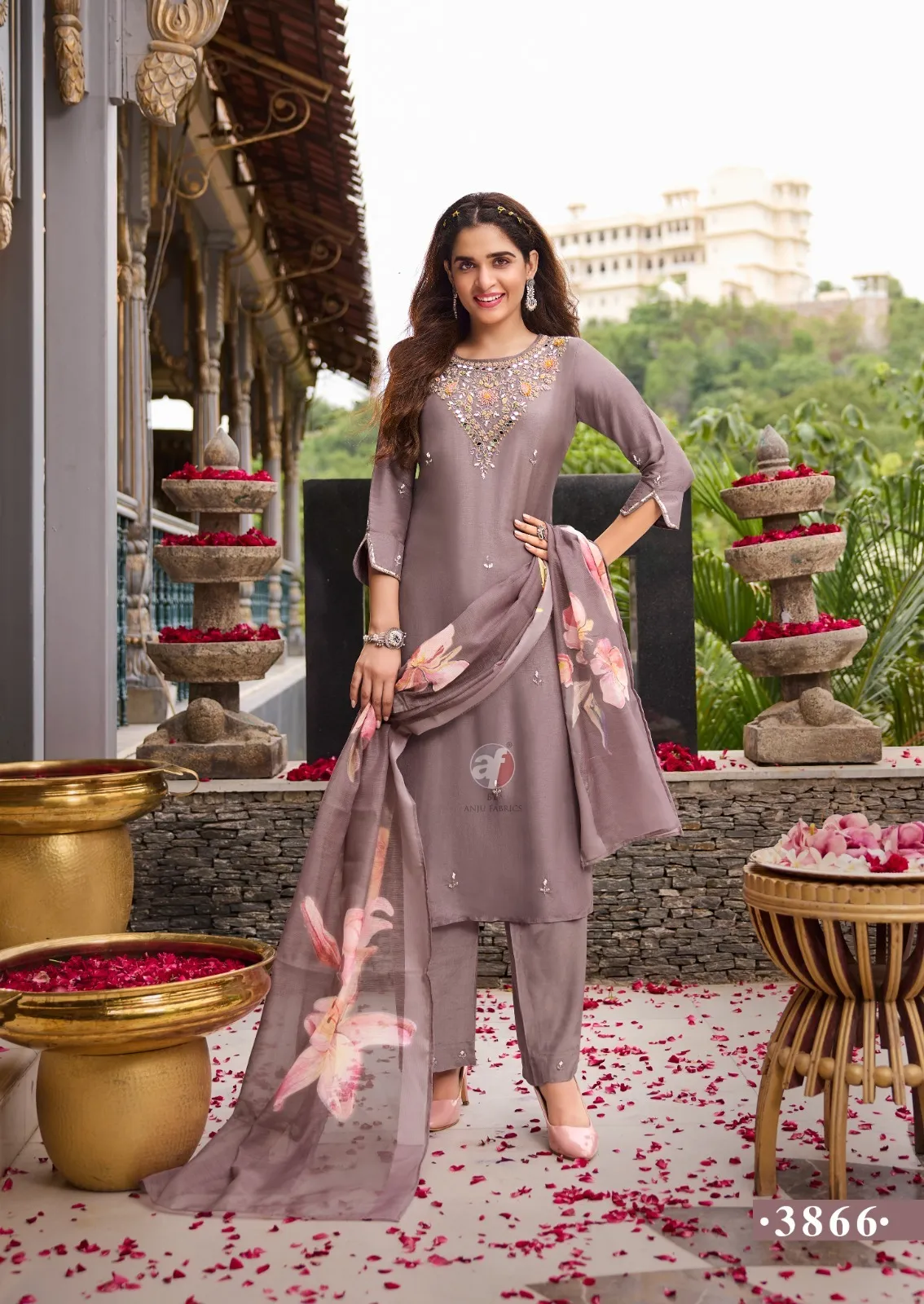 Anju Fabric Ghunghat Vol 11 Dola Silk Wholesale Designer Salwar Suit Collection — Wholesale Readymade Suit, Anju fabric wholesale from Surat - Gallery Image 7