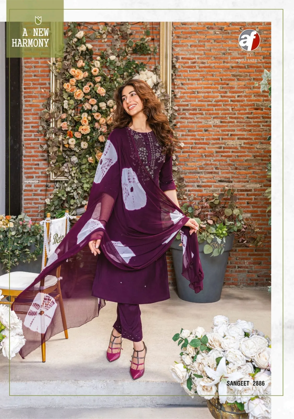 Anju Fabric Sangeet Vol 3 Viscose Modal Wholesale Designer Salwar Suit Collection — Wholesale Readymade Suit, Anju fabric wholesale from Surat - Gallery Image 5