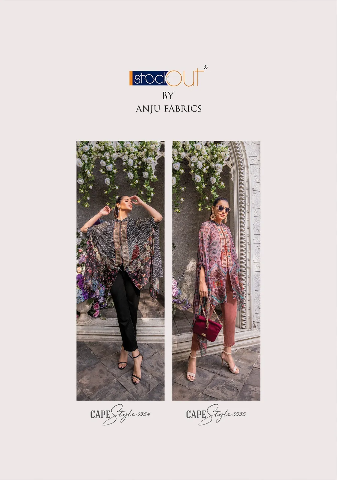 Anju Fabrics Cape Style Viscose Premium Chiffon Wholesale Readymade Salwar Suit Collection — Wholesale Readymade Suit, Anju fabric wholesale from Surat - Gallery Image 4