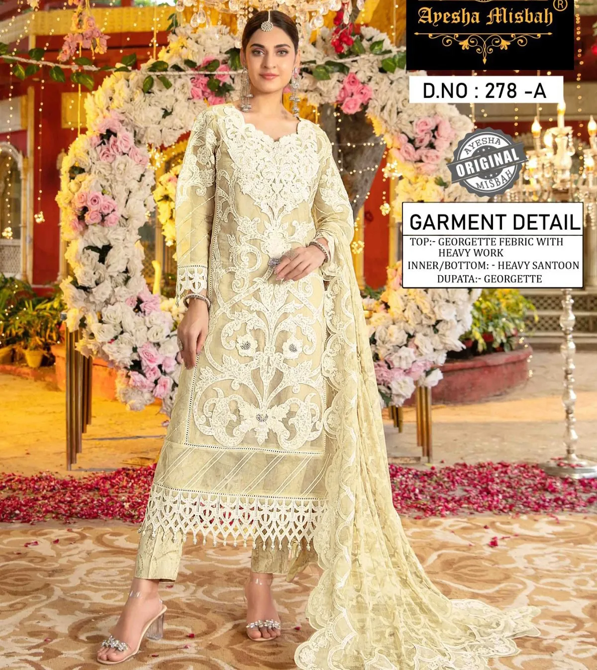 Ayesha Misbah 278 Georgette Wholesale Pakistani Salwar Suit Collection