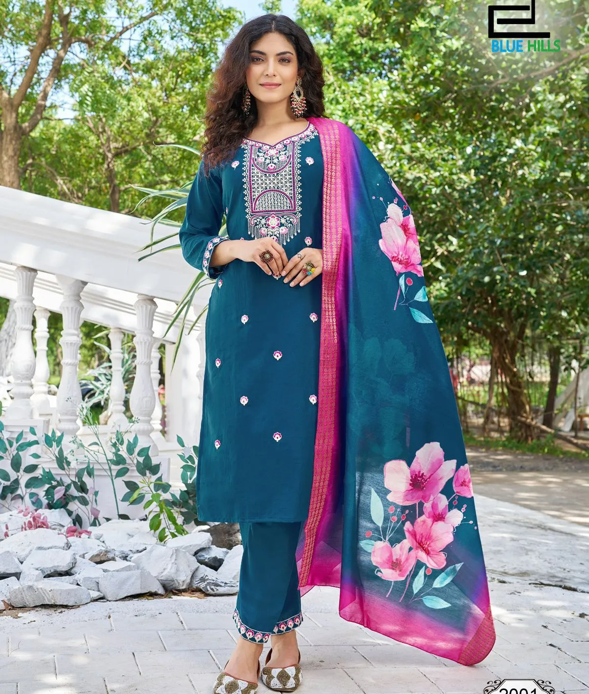 Blue Hills Skyline Vol 20 Chinon Wholesale Readymade Salwar Suit Collection