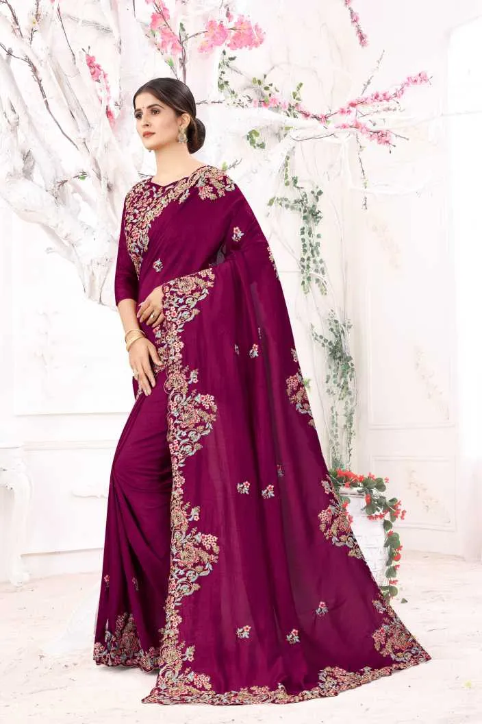 BT-180 Heavy Kasturi Silk Georgette Wholesale Fancy Sarees Collection - Image 5