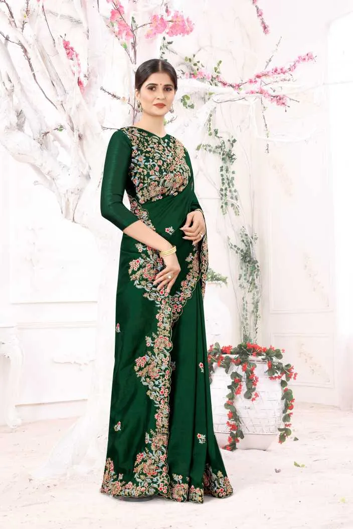 BT-180 Heavy Kasturi Silk Georgette Wholesale Fancy Sarees Collection - Image 7