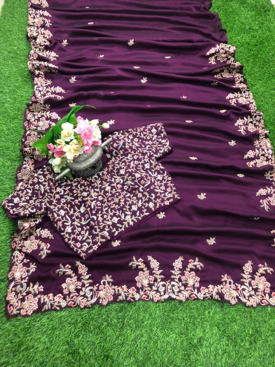 BT-180 Heavy Kasturi Silk Georgette Wholesale Fancy Sarees Collection - Image 8