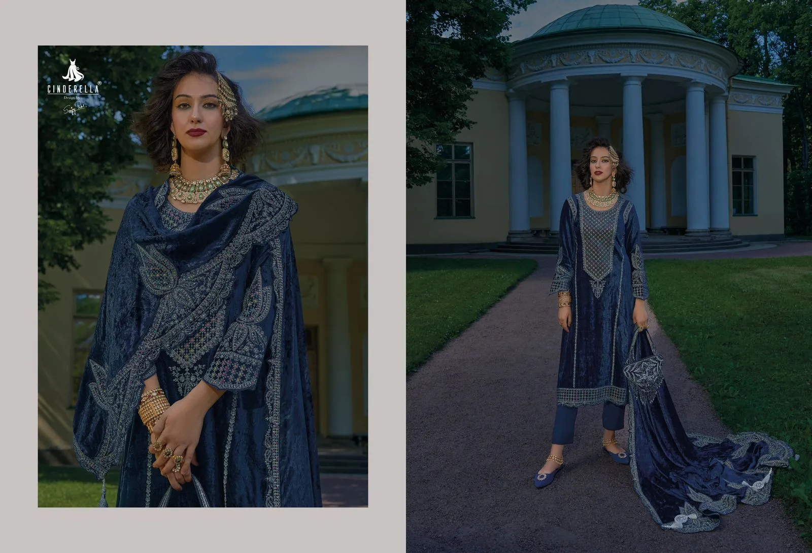 Cinderella Velvet Meenakari Pure Viscose Velvet Wholesale Winter Collection - Image 5