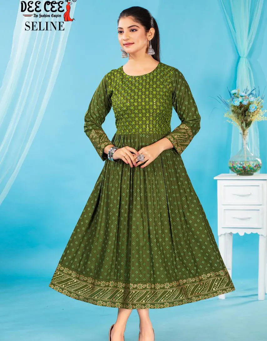 Deecee Seline Rayon Plain Wholesale Kurtis Collection