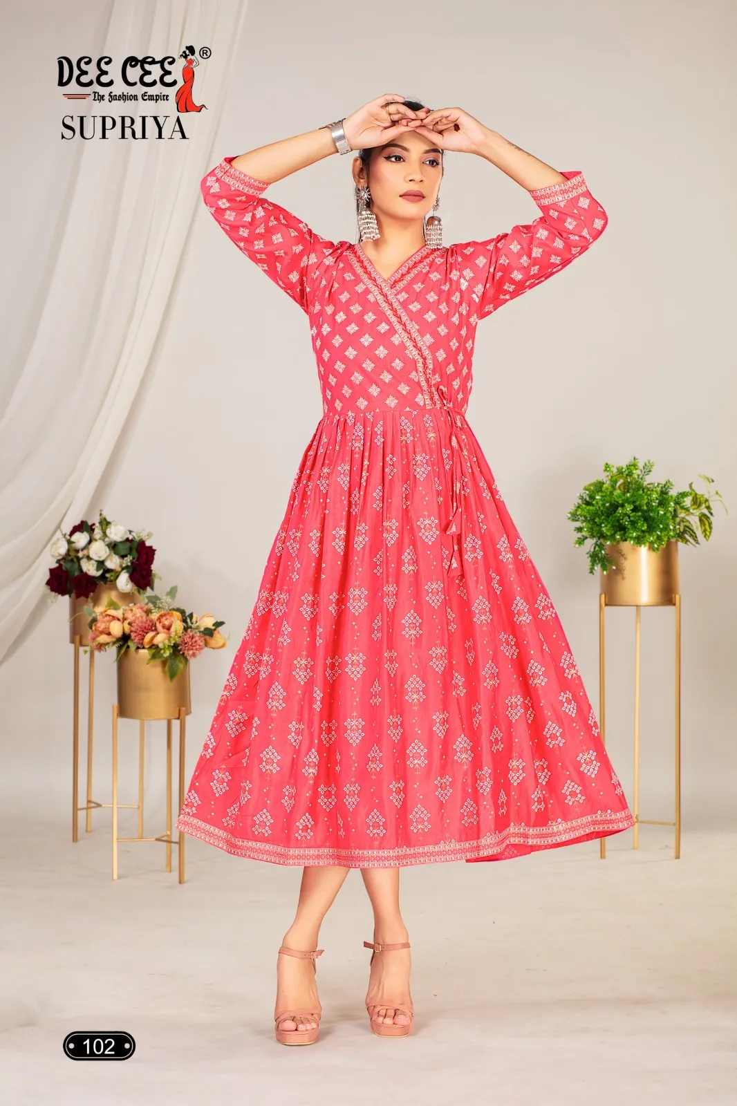 Deecee Supriya Chanderi Plain Wholesale Fancy Kurti Collection - Image 2