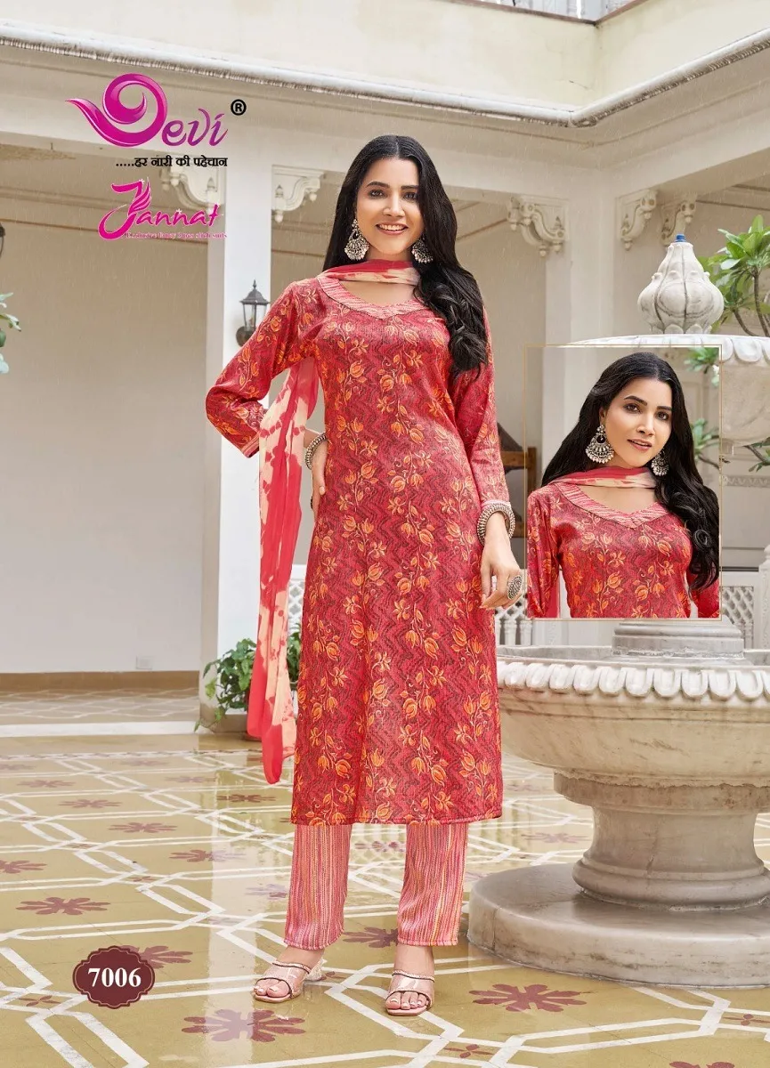 Devi Jannat Vol 7 Rayon Wholesale Readymade Salwar Suit Collection - Image 3