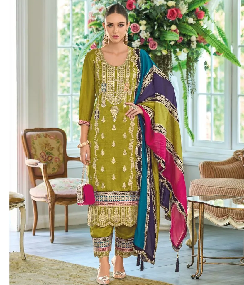 Eba Rayana Chinon Wholesale Readymade Salwar Suit Collection