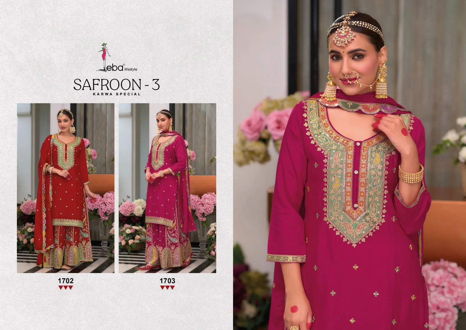 Eba Safroon Vol 3 Karwa Special Wholesale Readymade Salwar Suit Collection - Image 3