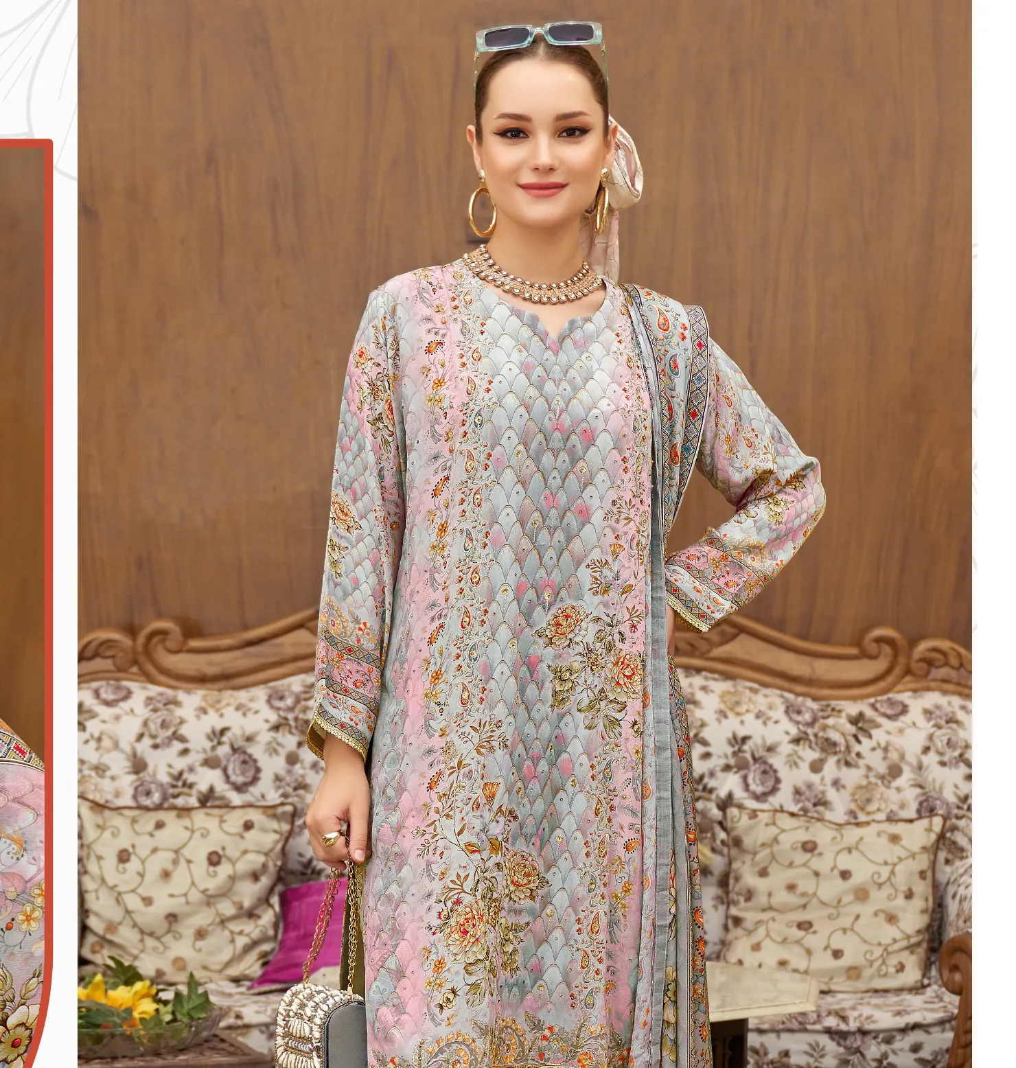 Fepic C 1836 Muslin Digital Printed Wholesale Pakistani Salwar Suit Collection