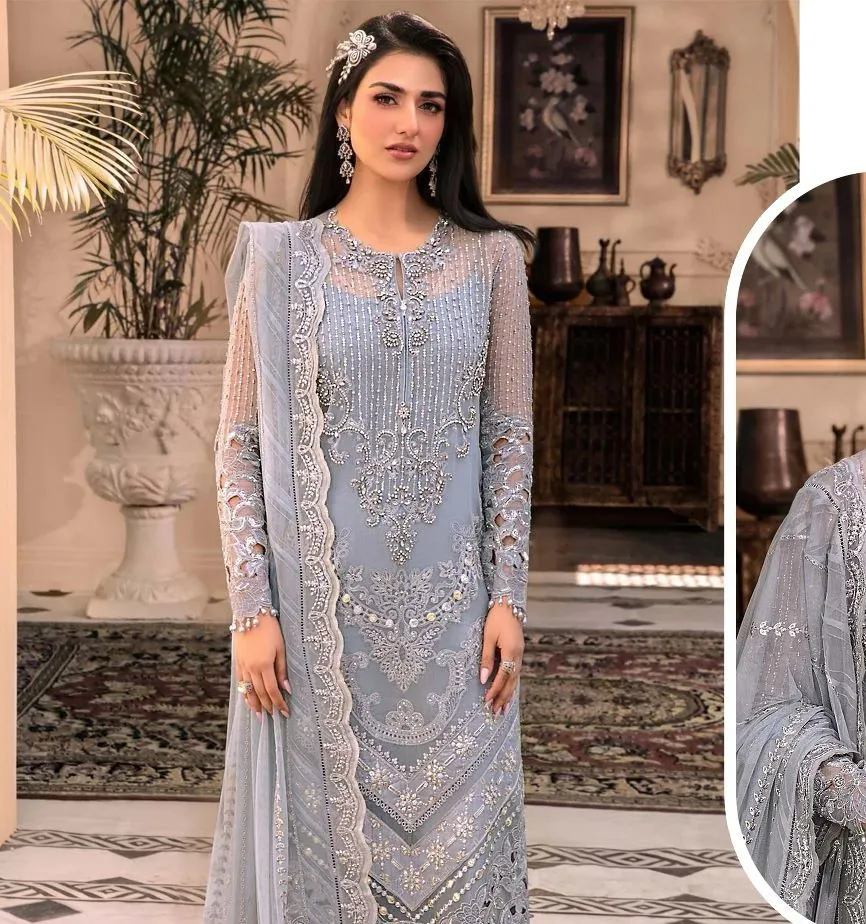 Fepic D 5421 Organza Wholesale Pakistani Salwar Suit Collection